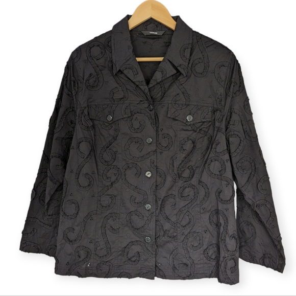 Verse vintage black embroidered jacket XL - Picture 1 of 4